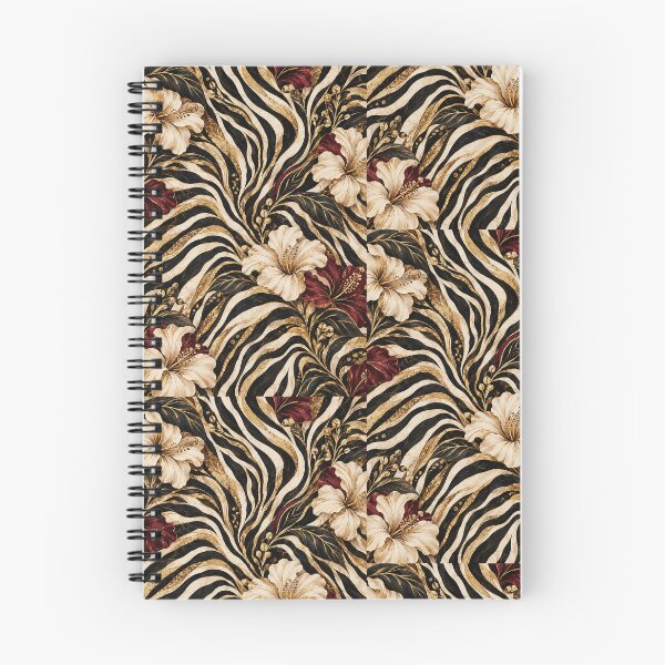 Item preview, Zebra Floral Pattern – Black Gold Animal Print + Burgundy Flowers designed and sold by FaithArt777.