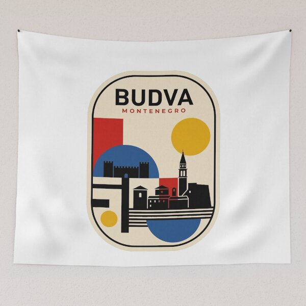 Item preview, Retro Budva Bauhaus Geometric Skyline designed and sold by k3rstman1.