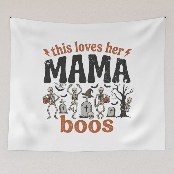 Item preview, This Mama Loves Her Boos Skeletons Halloween designed and sold by KroghDs.