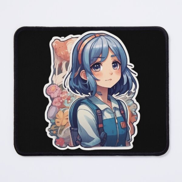 Item preview, Blue Hair Anime Girl | Dreamy Kawaii Portrait designed and sold by bella-rosa87.