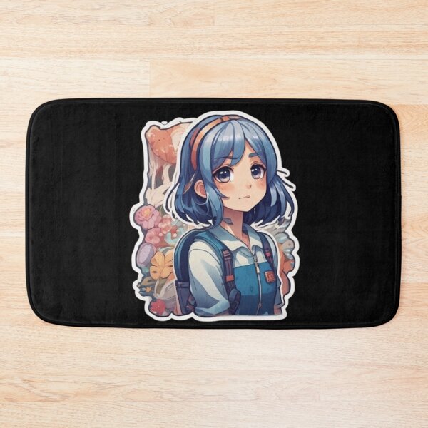 Item preview, Blue Hair Anime Girl | Dreamy Kawaii Portrait designed and sold by bella-rosa87.