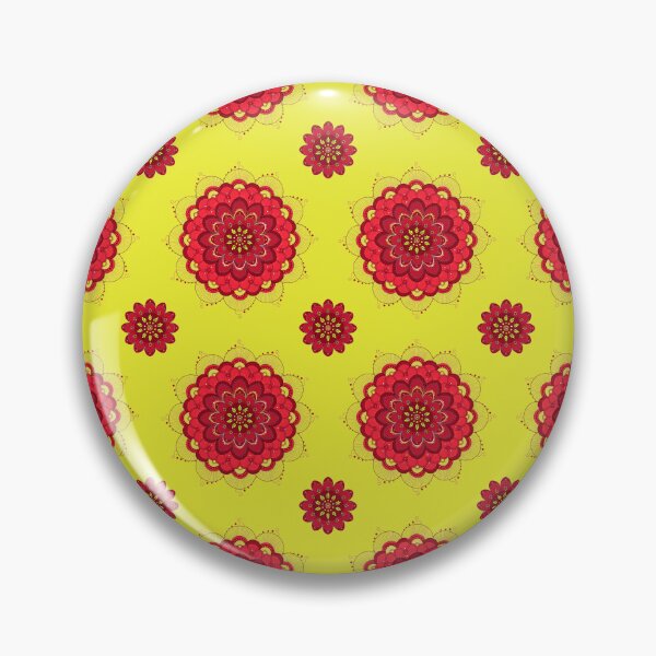 Item preview, Red Floral Mandala Pattern – Ornamental Boho Flower Design designed and sold by Mousy17.