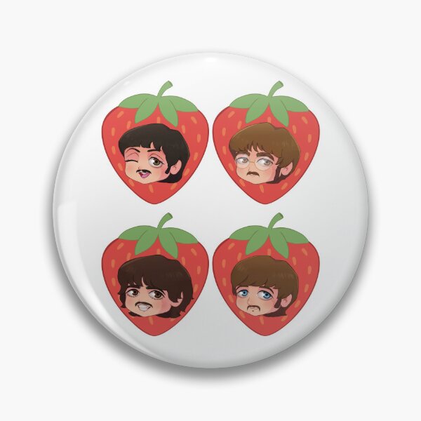 Item preview, Strawberry Fields Rock n Roll Band – Cute Chibi Music Fan Design designed and sold by StickWithMusic.
