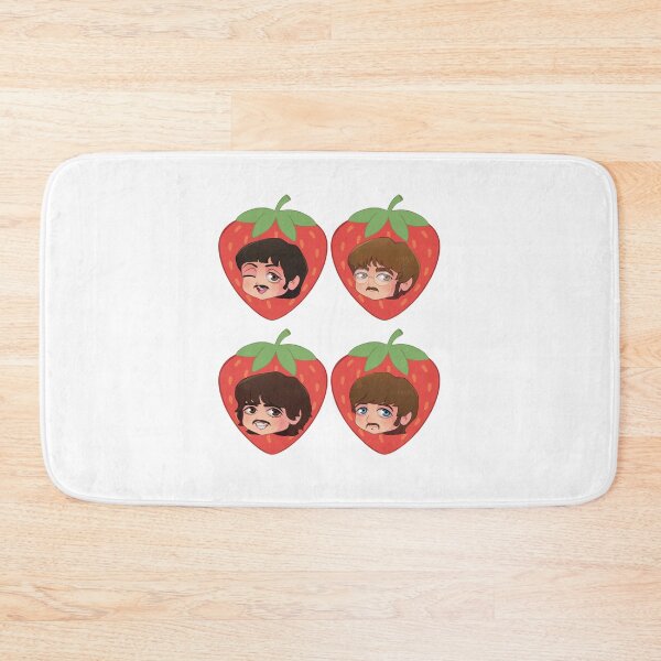 Item preview, Strawberry Fields Rock n Roll Band – Cute Chibi Music Fan Design designed and sold by StickWithMusic.