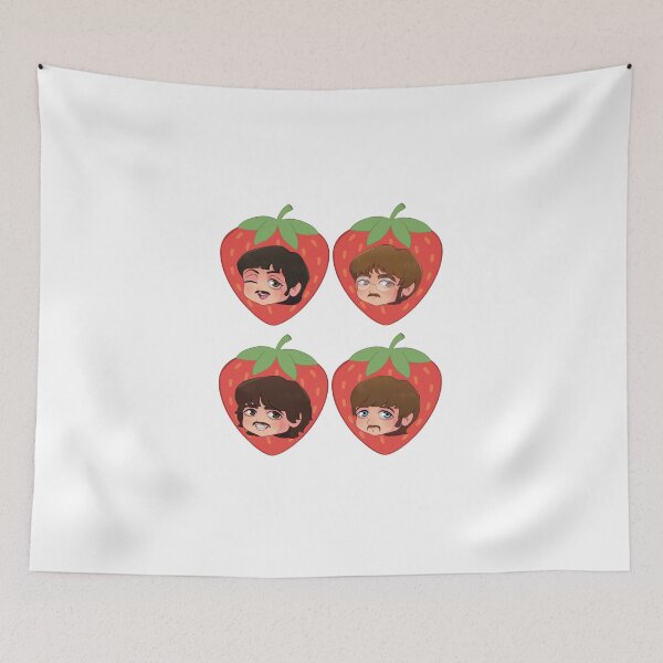 Item preview, Strawberry Fields Rock n Roll Band – Cute Chibi Music Fan Design designed and sold by StickWithMusic.