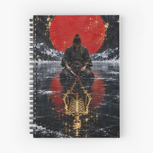 Item preview, Kneeling Dark Samurai with a Golden Skeleton Reflection designed and sold by MouradStudio.