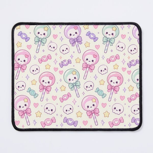 Item preview, Kawaii Skull Lollipop Pastel Pattern designed and sold by Soft Berry Studio.