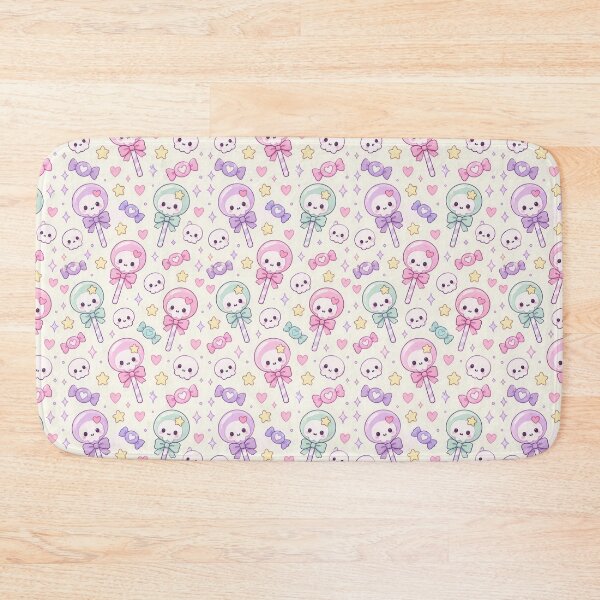 Item preview, Kawaii Skull Lollipop Pastel Pattern designed and sold by Soft Berry Studio.
