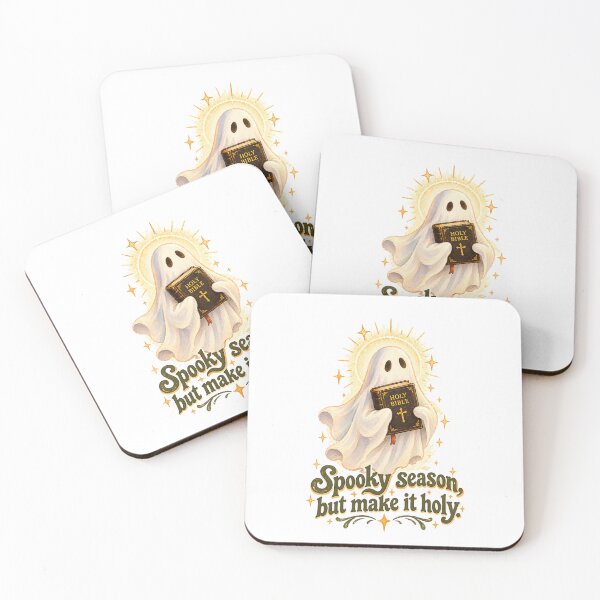 Item preview, Spooky Season But Make It Holy - Cute Christian Ghost With Holy Bible designed and sold by Neurospicy Trolls.