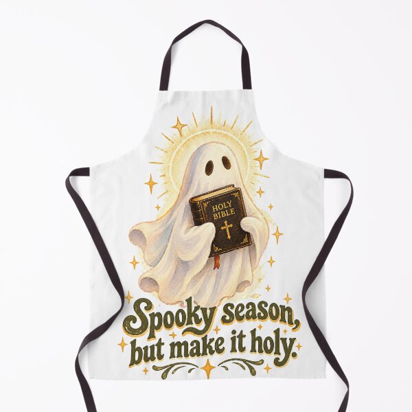 Item preview, Spooky Season But Make It Holy - Cute Christian Ghost With Holy Bible designed and sold by Neurospicy Trolls.