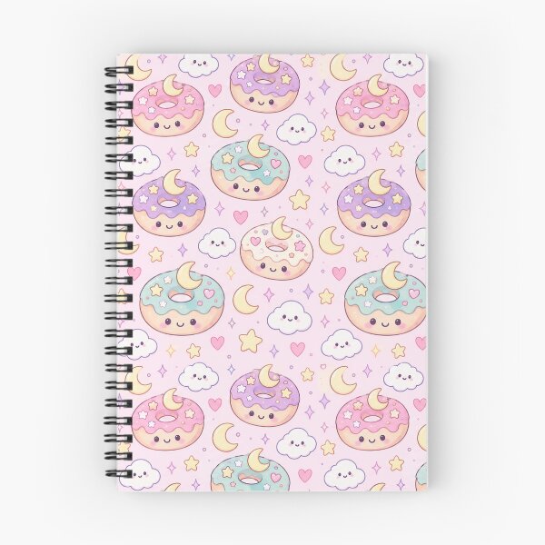Item preview, Kawaii Moon Donut Pastel Pattern designed and sold by Soft Berry Studio.