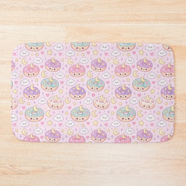 Item preview, Kawaii Moon Donut Pastel Pattern designed and sold by Soft Berry Studio.