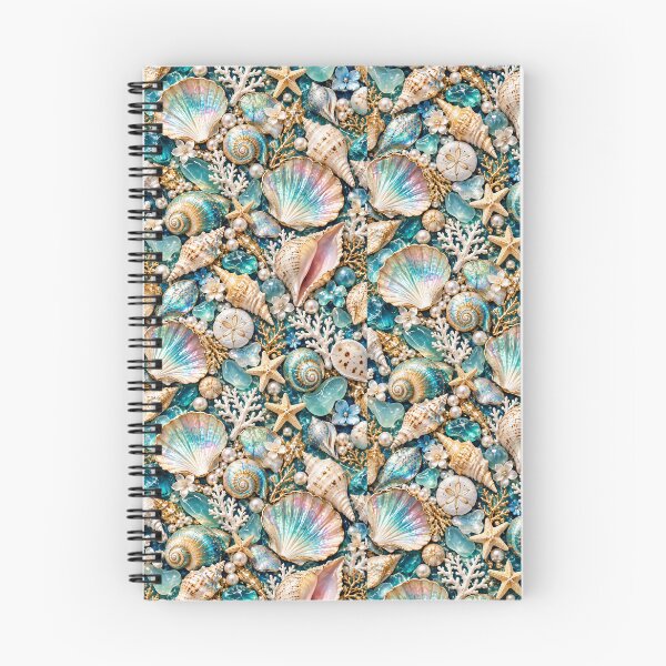 Item preview, Opaline Seashell Pattern – Iridescent Shells + Pearl Ocean Treasure designed and sold by FaithArt777.