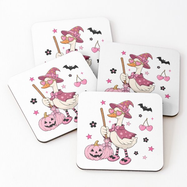 Item preview, Cute Pink Witch Goose Halloween Girls designed and sold by KroghDs.