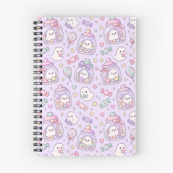 Item preview, Kawaii Ghost Candy Jar Pastel Pattern designed and sold by Soft Berry Studio.
