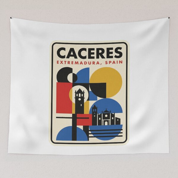 Item preview, Retro Caceres Bauhaus Geometric Skyline designed and sold by k3rstman1.