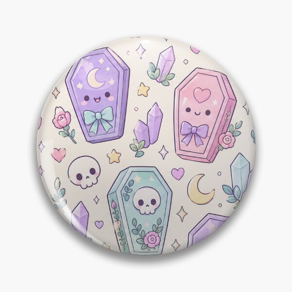Item preview, Kawaii Magic Coffin Pastel Pattern designed and sold by Soft Berry Studio.