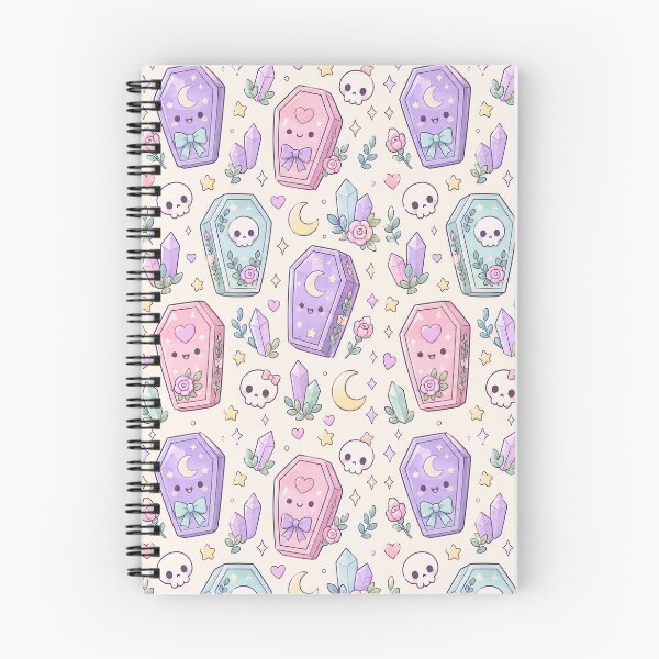 Item preview, Kawaii Magic Coffin Pastel Pattern designed and sold by Soft Berry Studio.