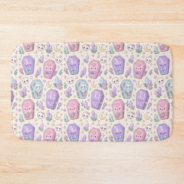 Item preview, Kawaii Magic Coffin Pastel Pattern designed and sold by Soft Berry Studio.