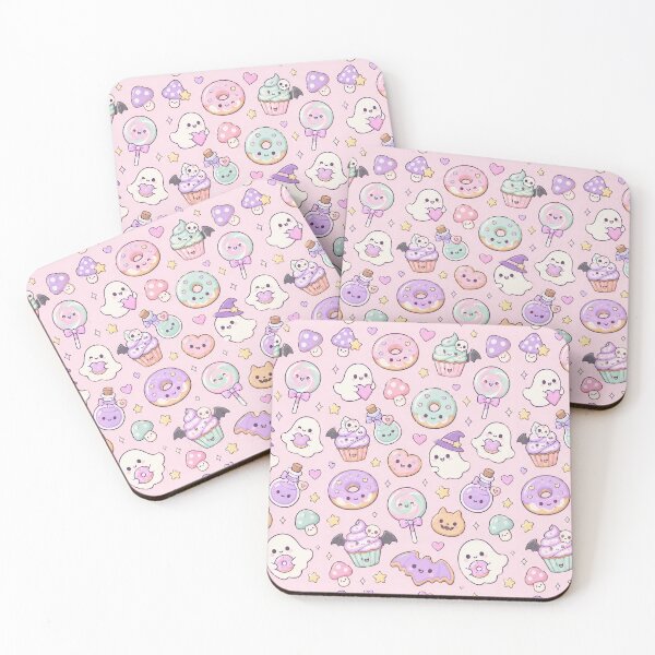 Item preview, Kawaii Pastel Spooky Snack Mix Pattern designed and sold by Soft Berry Studio.