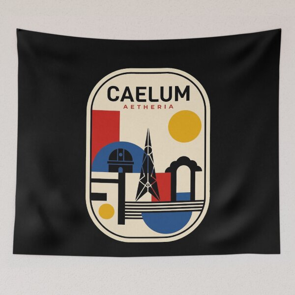 Item preview, Retro Caelum Bauhaus Geometric Skyline designed and sold by k3rstman1.