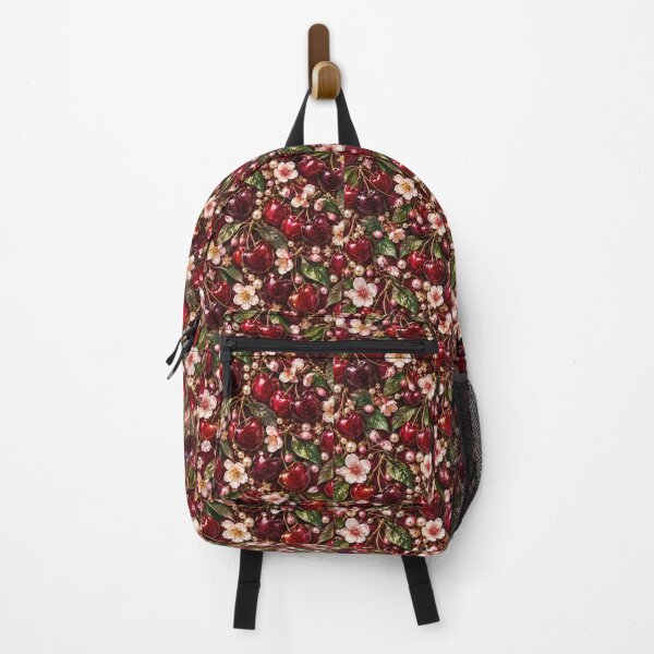 Item preview, Midnight Cherry Pattern – Ruby Cherries + Jewel Botanical Garden designed and sold by FaithArt777.