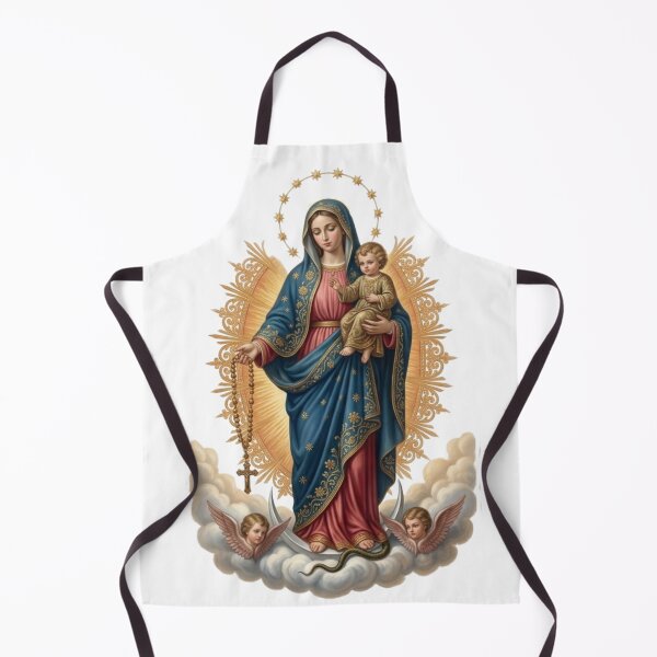 Item preview, Virgin of the Rosary with Child Jesus Catholic Art designed and sold by MantoSagrado.