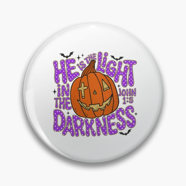 Item preview, Christian Halloween Pumpkin He Is The Light designed and sold by KroghDs.