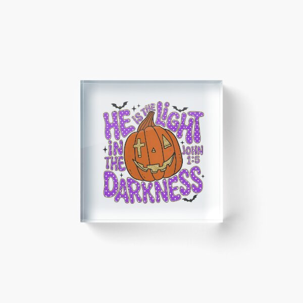 Item preview, Christian Halloween Pumpkin He Is The Light designed and sold by KroghDs.