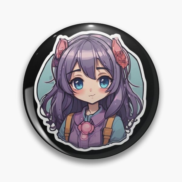 Item preview, Purple Blossom Anime Girl | Kawaii Portrait designed and sold by bella-rosa87.