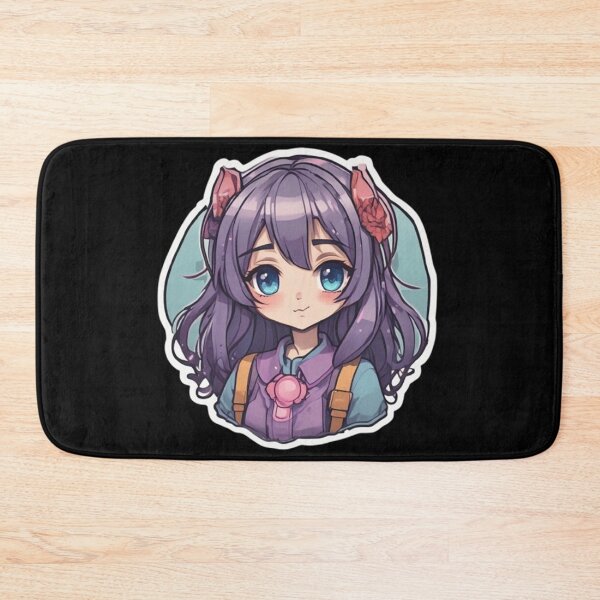 Item preview, Purple Blossom Anime Girl | Kawaii Portrait designed and sold by bella-rosa87.