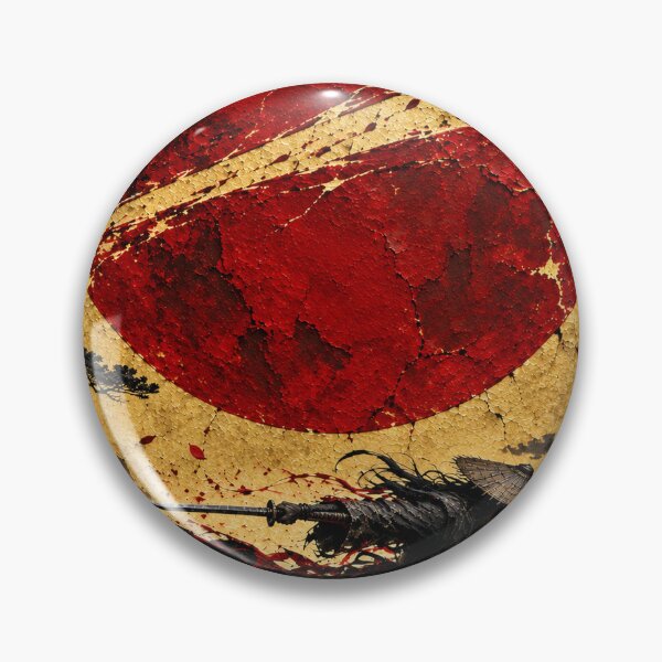 Item preview, Lunging Dark Samurai beneath a Slashed Red Sun designed and sold by MouradStudio.