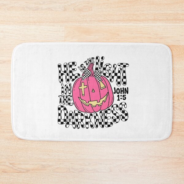 Item preview, Christian Halloween Pink Pumpkin He Is Light designed and sold by KroghDs.