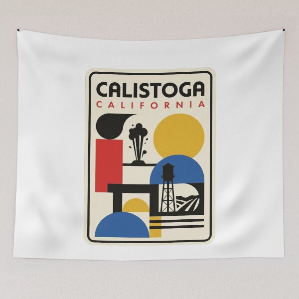 Item preview, Retro Calistoga Bauhaus Geometric Skyline designed and sold by k3rstman1.