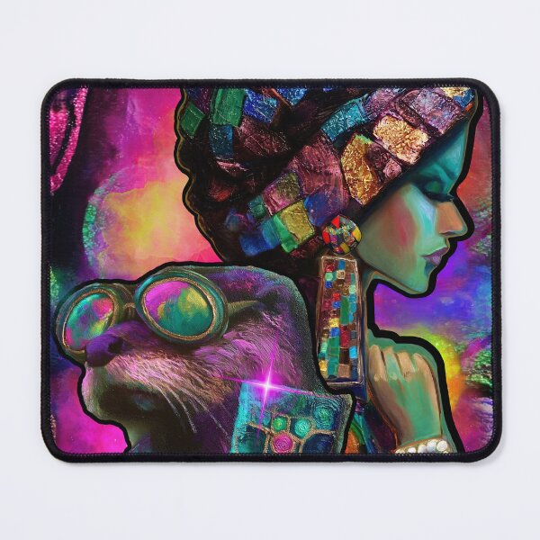 Item preview, Lady & Otter W Sunglasses (Digital Dichroic Glass Abstract) designed and sold by AsheDinaArt.