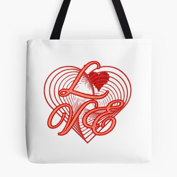 Item preview, Red Love Heart Typography Graphic designed and sold by Gillfamilystore.