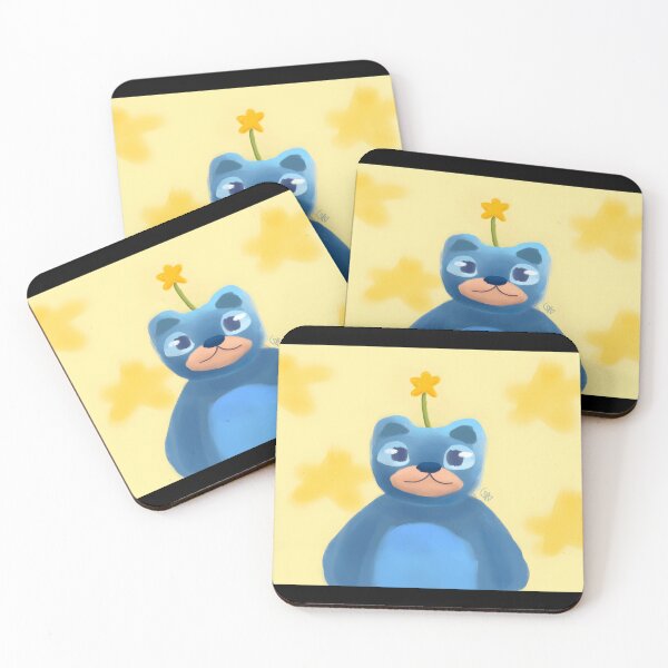 Item preview, Cute Blue Bear Character with Flower designed and sold by J-Mindful.