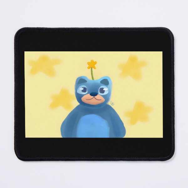 Item preview, Cute Blue Bear Character with Flower designed and sold by J-Mindful.