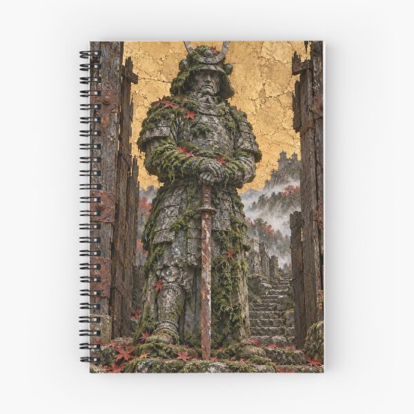 Item preview, Moss-Covered Samurai Statue at a Ruined Gate designed and sold by MouradStudio.