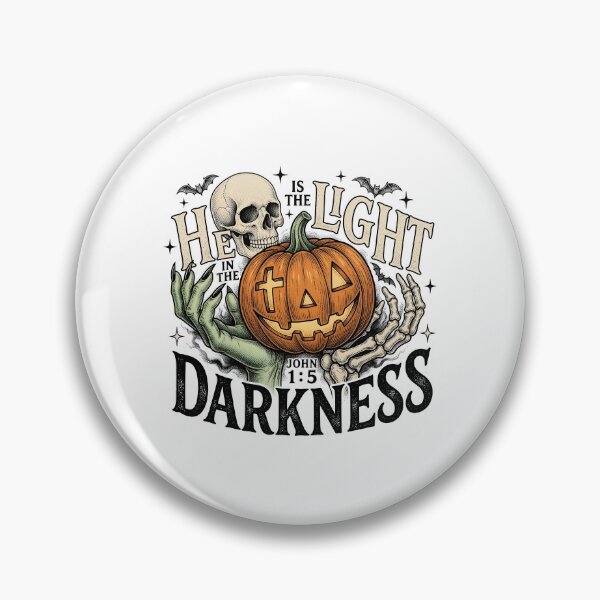 Item preview, Christian Halloween Pumpkin He Is The Light designed and sold by KroghDs.