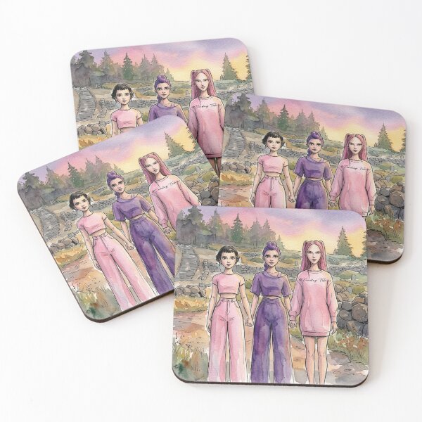 Item preview, K-pop Demon Hunter Zoey, Rumi & Mira Stickers designed and sold by TrendingFabrics.