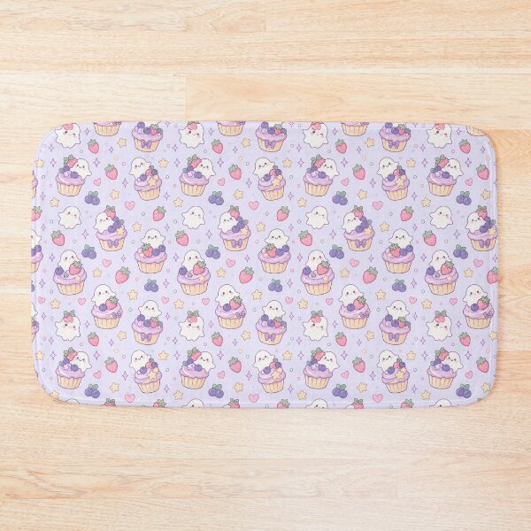 Item preview, Kawaii Ghost Berry Cupcake Pastel Pattern designed and sold by Soft Berry Studio.