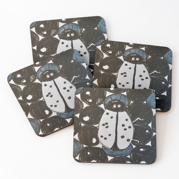 Item preview,  Ladybug Black and White and Grey designed and sold by DancingCreek.