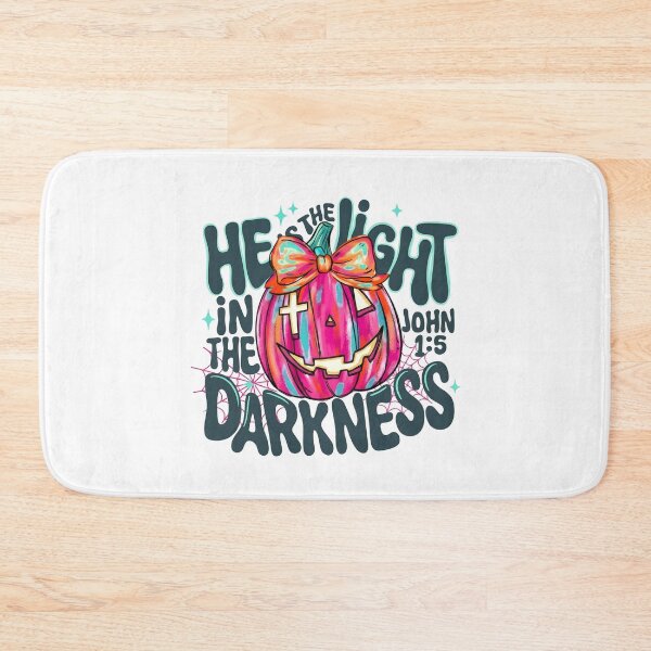 Item preview, Christian Halloween Pink Pumpkin He Is Light designed and sold by KroghDs.