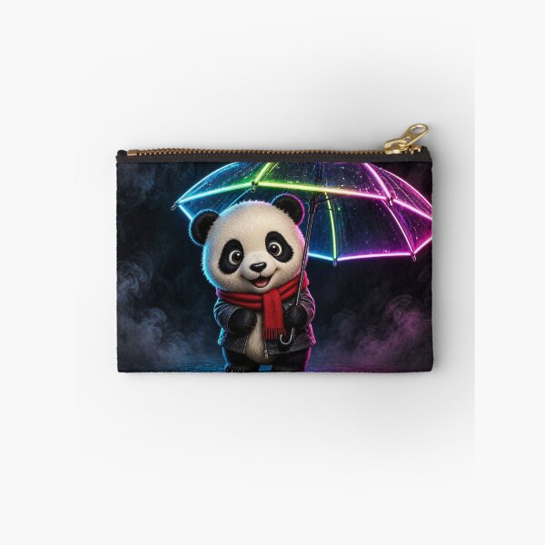 Item preview, Cute Panda with Neon Umbrella Art designed and sold by Breezes-of-Ida.