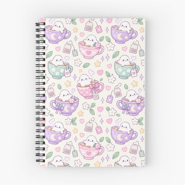 Item preview, Kawaii Ghost Tea Cup Pastel Pattern designed and sold by Soft Berry Studio.