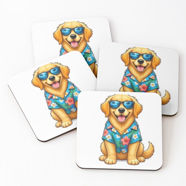 Item preview, Cool Golden Retriever in Hawaiian Shirt and Sunglasses designed and sold by Jani045.