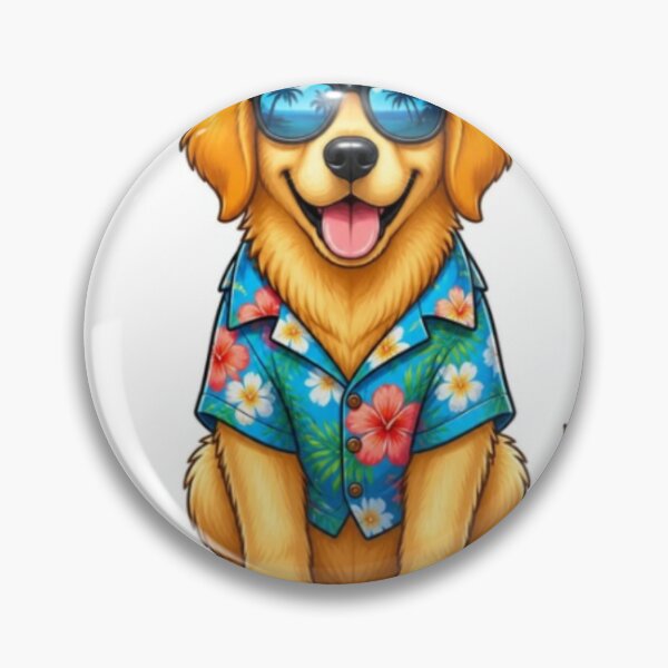 Item preview, Cool Golden Retriever in Hawaiian Shirt and Sunglasses designed and sold by Jani045.