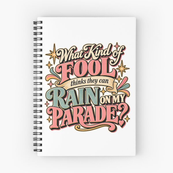 Item preview, Rain on My Parade Retro Typography designed and sold by Sandy's Cheeky Studio.