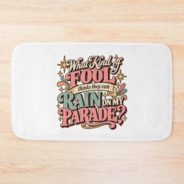 Item preview, Rain on My Parade Retro Typography designed and sold by Sandy's Cheeky Studio.
